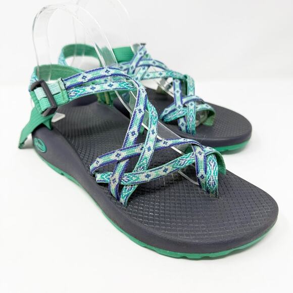 Chacos Mint Green/Gray ZX2 Sport Sandals Women's Size 9 EUC Arch Support Footbed - Picture 1 of 9